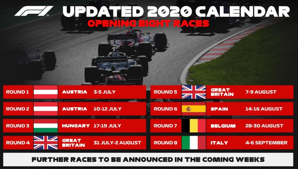 Formula Uno kalendari