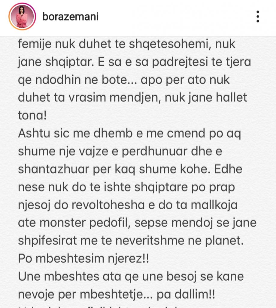 Bora Zemani kundër kritikave të ndjekësve për postimet me sfondin e zi : Po mbështesim njerëz, pa dallim 3 IMG 20200603 124153