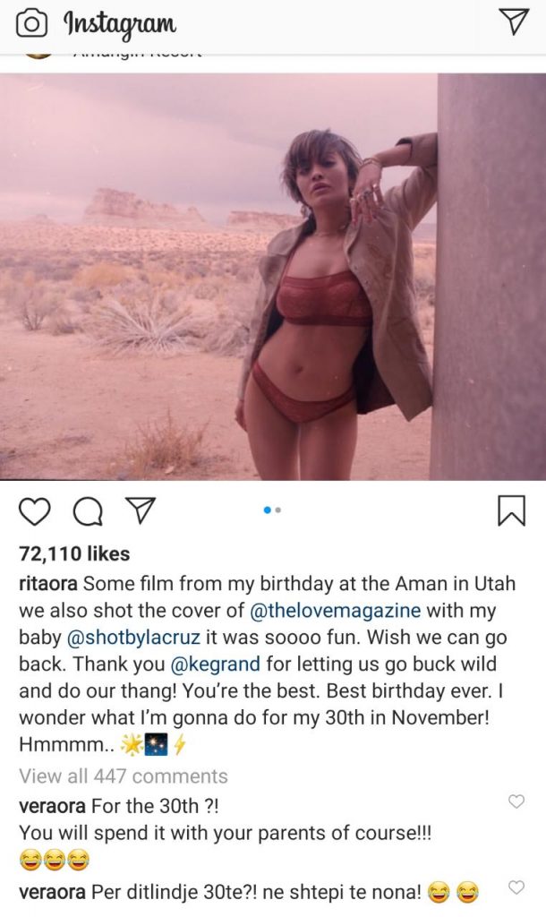 “Në shtëpi te nona!” Rita ora po mendon për festimet e ditëlindjes, por mamja e saj i paska idetë e qarta 1 Rita Ora 4