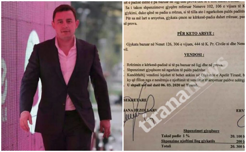 Kunati i Bashës humb gjyqin ndaj deputetit Bushati, detyrohet të paguajë… (vendimi) Tirananews.al 5