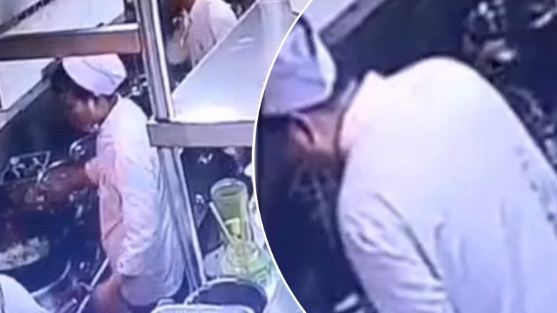 Kuzhinieri kinez pështyn mbi ushqim teksa ishte duke gatuar kuzhinieri