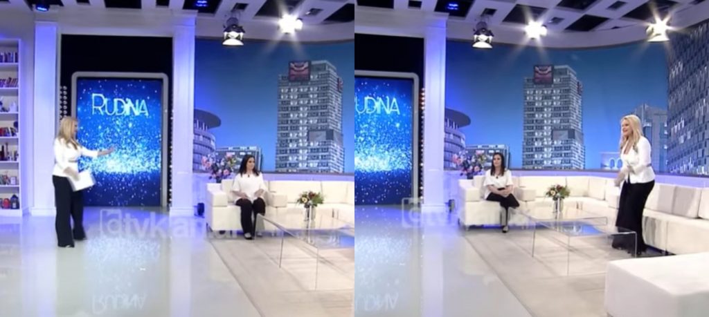 Mësuesja i zë vendin Rudina Magjistarit, ulet pa të keq në divan rudina magjistari