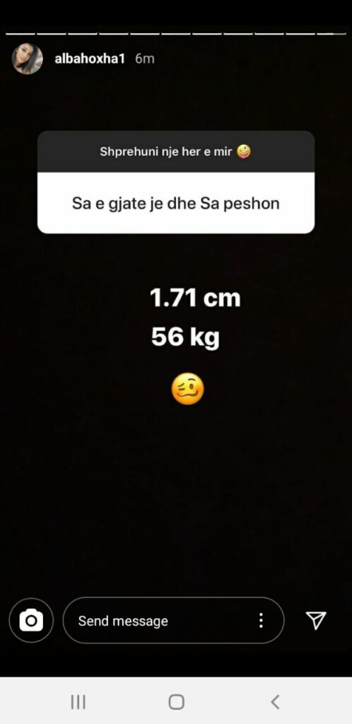 FOTO/ Alba Hoxha tregon gjatësinë dhe peshën e saj 1 5c20a178 b46c 4deb acfb 7bc417e49670