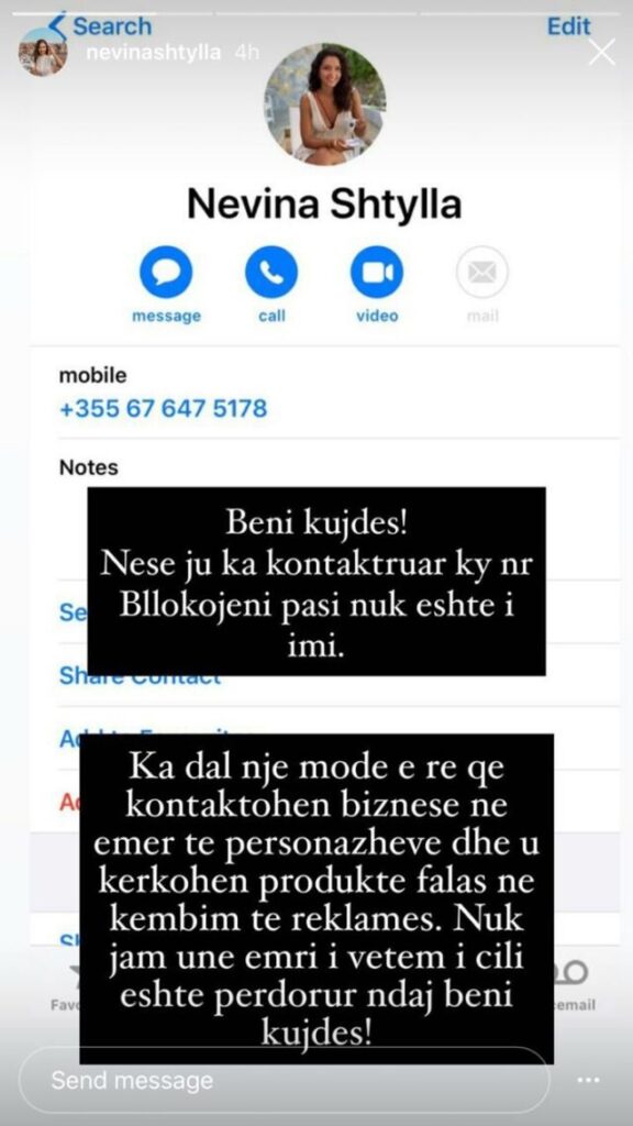 Moderatores Nevina Shtylla i ndodh e papritura, bën njoftimin e rëndësishëm në rrjetet sociale 3 640 0 5f3c0d5e7a482