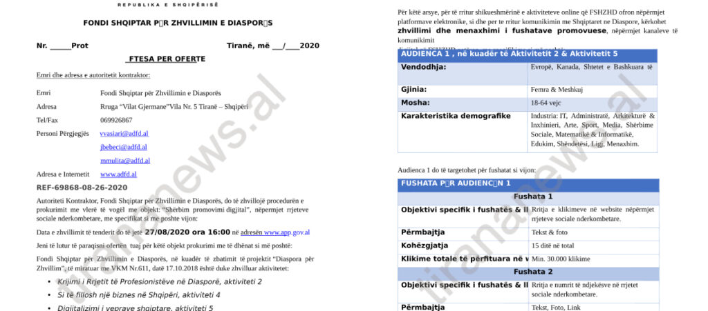 Ftese per oferte sherbim promovimi Digjital pdf