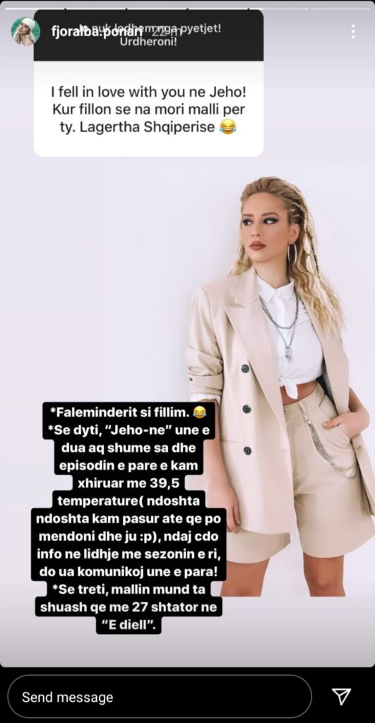 Ka qenë me temperaturë 39.5 në skenë, Fjoralba Ponari dyshon të ketë kaluar Covid-19! 1 1 23