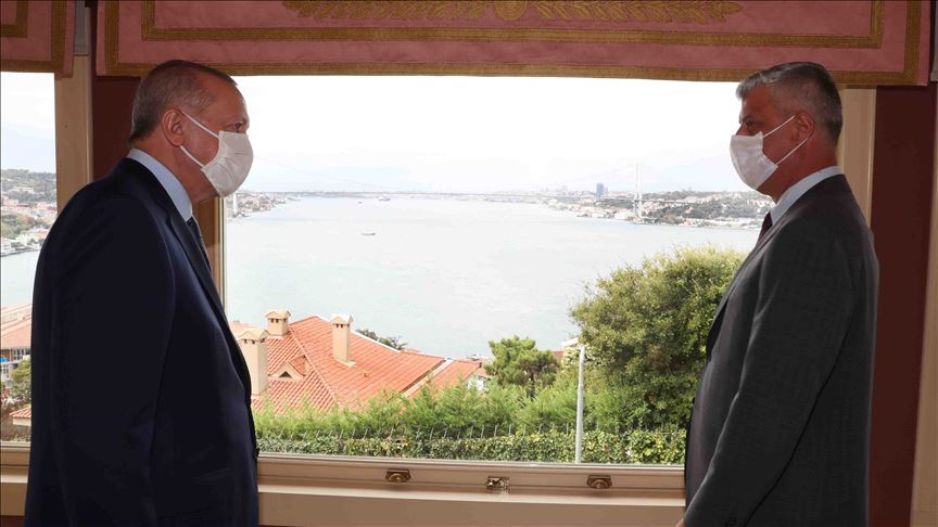 Pas kritikave për Ambasadën e Kosovës në Jerusalem, Thaçi takohet në Stamboll me Erdogan Erdogan Thaci 1