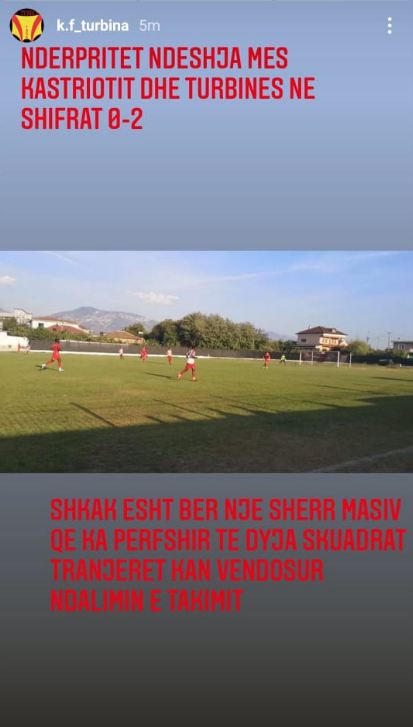 Tjetër sherr në miqësore, ndërpritet edhe Turbina-Kastrioti 1 Turbina 1