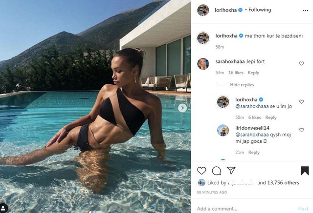 Trashëgimtarja e ‘Top Channel’ publikon sërish foto seksi me bikini, Sara i lë komentin epik 1 lori