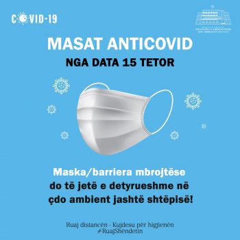 Maska me detyrim në çdo ambient! Manastirliu flet për rregullin e ri të qeverisë: Ul rrezikun e infektimit nga Covid-19 me 60% 1 121333995 1068498866939496 7383403960443047420 o 1 350x350 1