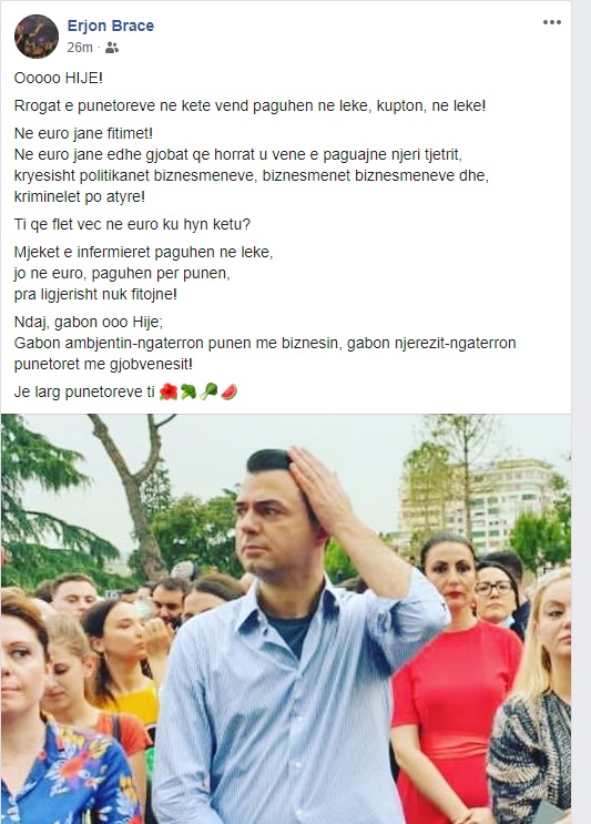 Plani ekonomik i PD, Braçe nuk përmbahet ndaj Bashës: Ooooo HIJE! Ngatërron punën me... 1 brace