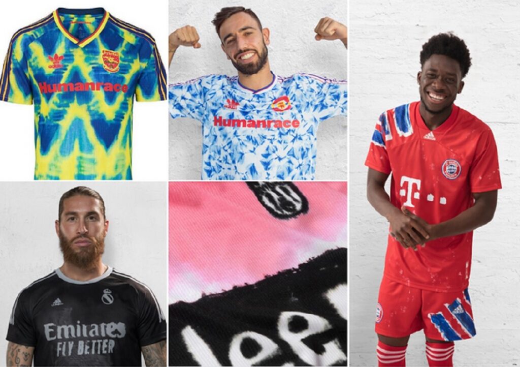 Të qepura me dorë, Adidas e “djeg” me fanellat e gjigantëve të Europës humanrrace