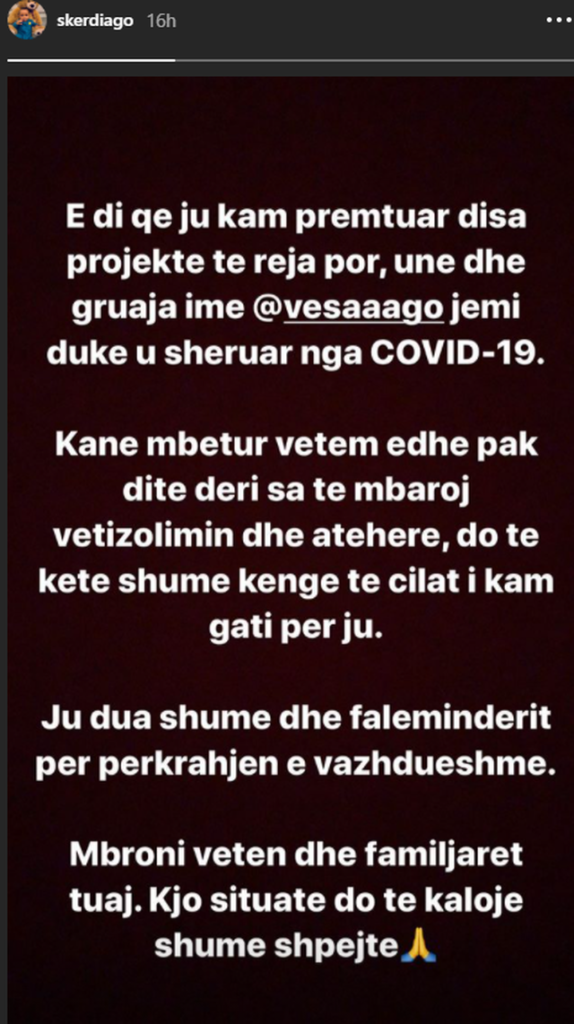 Infektohet me koronavirus gazetarja e njohur shqiptare dhe partneri i saj, ja si është gjendja e tyre 1 640 0 5fb23469c07c6