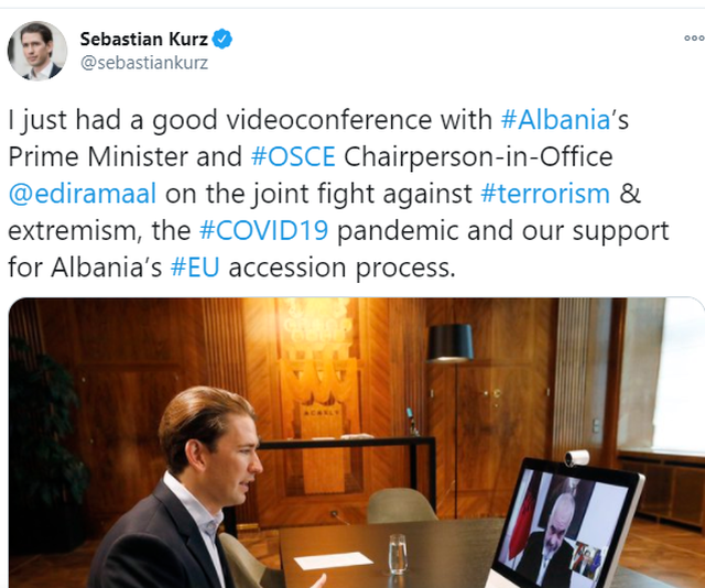 Kancelari austriak zbulon bisedën që zhvilloi pak minuta më parë me kryeministrin Rama, ja çfarë u diskutua 1 640 0 5fb247c25a17b
