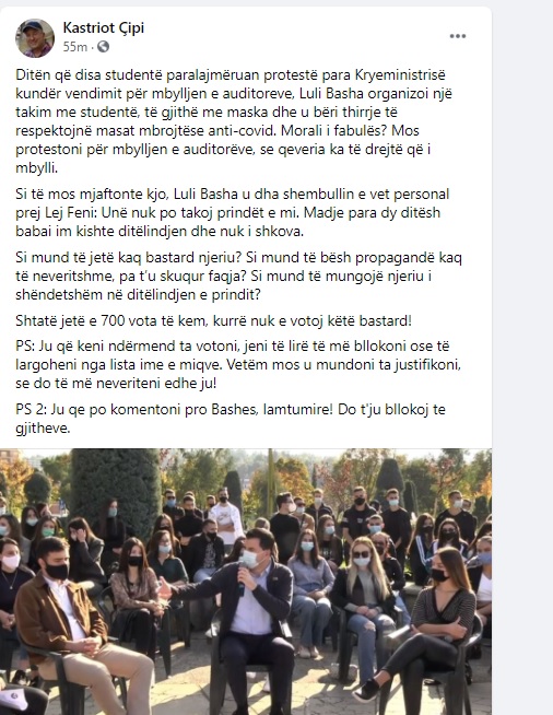 Nuk përmbahet regjisori i njohur ndaj Lulzim Bashës: Si mund të jetë kaq bastard njeriu? Shtatë jetë e 700 vota të kem, kurrë nuk e votoj 1 cipi