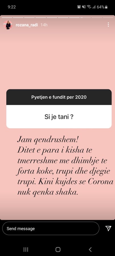 “Nuk qenka shaka”, Rozana Radi tregon eksperiencën e saj pas infektimit me Covid-19: Ditët e para i kisha të tmerrshme! 1 1 47