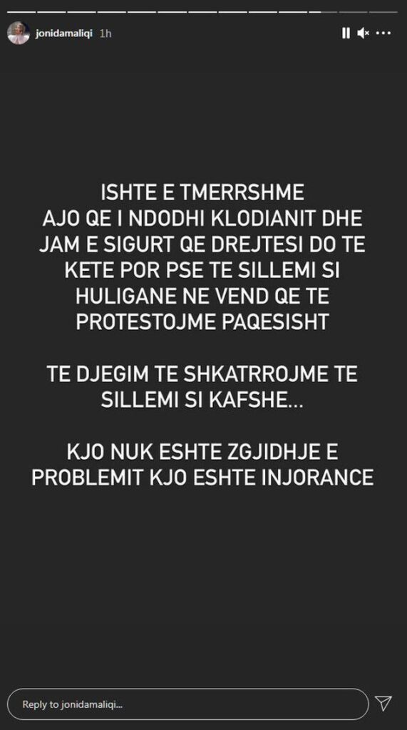 Jonida Maliqi shpërthen pas protestës për vrasjen e Klodian Rashës: Kjo nuk është zgjidhje, është... 1 640 0 5fd20fdc9442a