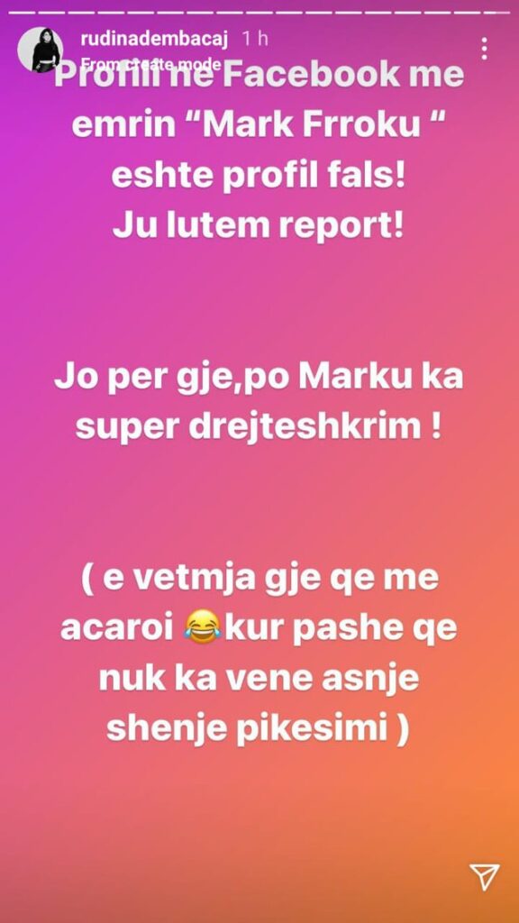 Ish deputetit i hapin profil të rremë në “Facebook”, Rudina Dembacaj: Ajo që më acaroi më shumë ishte... 1 640 0 5fd8bc4e6777f 1