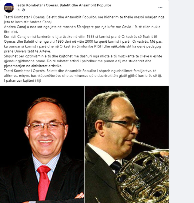 “Na hidhërove or mik”, COVID-19 i merr jetën artistit të njohur shqiptar, Elton Deda mesazh prekës: Të qoftë dheu i lehtë! 1 640 0 5fe32b3a75601