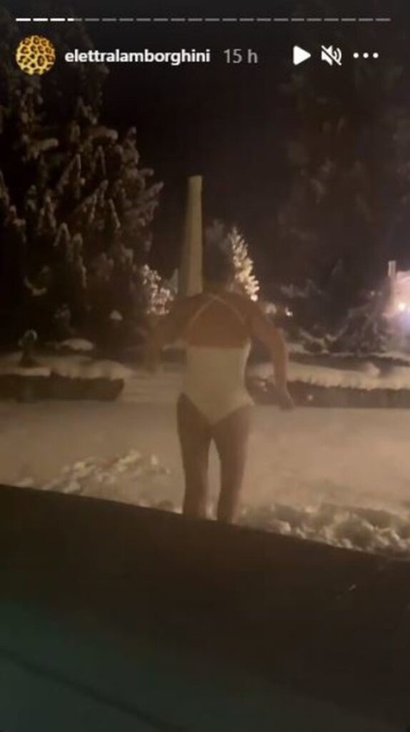 FOTO/ Elettra Lamborghini me shfaqje që të le pa frymë, zhytet në dëborë me rroba banje 1 Elettra Lamborghini 1