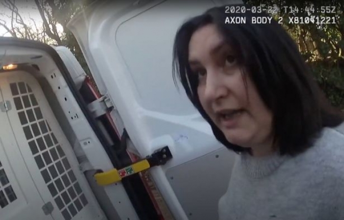 Video tronditëse/ Momenti i arrestimit të 30-vjeçares shqiptare që i preu fytin 7-vjeçares në park Eltiona Skana