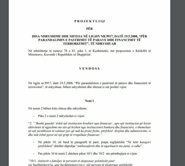 Ndryshon ligji për paradalimin e pastrimit të parave, do të vëzhgohen dhe shokët e të afërmit e politikanëve 1 1111111111111 3 640x573 1