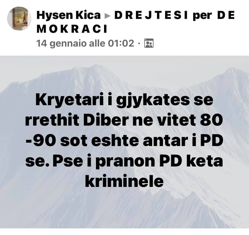 Tmerroi Dibrën në komunizëm, ish gjyqtari zgjidhet pjesë e strukturave në PD, reagon i revoltuar Agron Tufa: Më dënoi dhe... 2 142297654 10215845645848833 269779394373490472 n