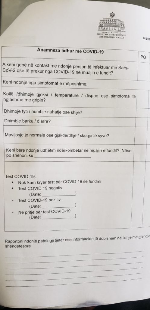 Njihuni me formularin që duhet të plotësoni para se të vaksinoheni kundër Covid-19 3 4 5