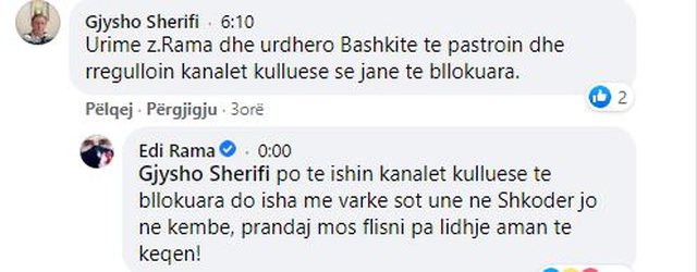 Përmbytjet në vend/ Rama sherr me komentuesit: Humor kaps, PD nuk fiton edhe sikur... 1 640 0 5ffb3e20abf18