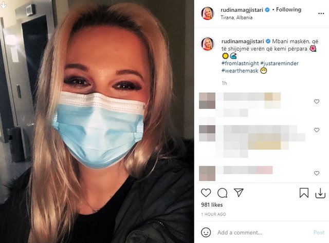 Pandemia e COVID-19, moderatorja Rudina Magjistari bën thirrjen e fortë për të gjithë: Mbani maskën që të shijojmë... 1 640 0 6011712649bf9