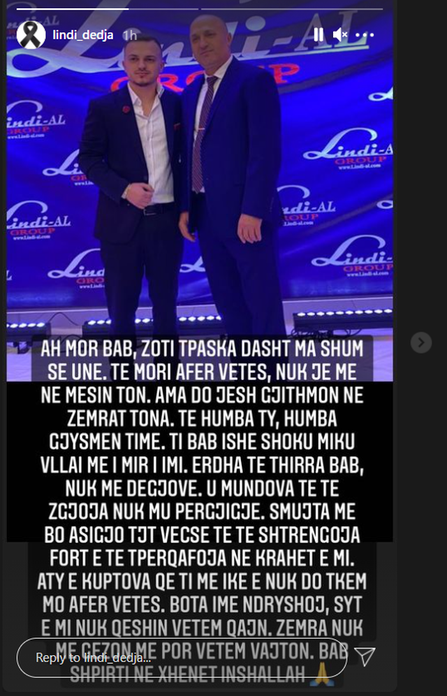 Biznesmeni i njohur shqiptar u gjet i vdekur mëngjesin e sotëm, djali i tij rrëqeth me dedikimin: Erdha të thirra, por nuk më dëgjove! 1 640 0 6016b4944481d