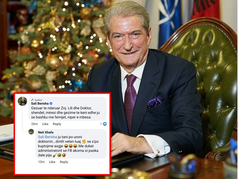 Berisha ngatërron adresë dhe uron veten për festat e fundvitit, komenti pikant: Administratorit s’i paska dalë akoma pija… 928cda72 f3ba 4ffd ba53 690ee26b4db4