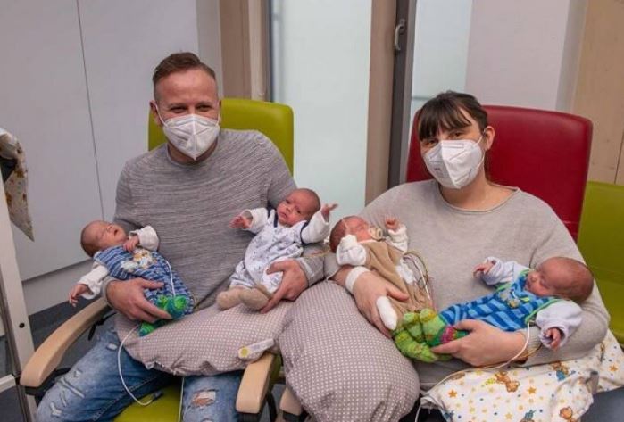 Ndodh një herë në 100 vjet, shqiptari bëhet baba i katërnjakëve në Gjermani shqiptari