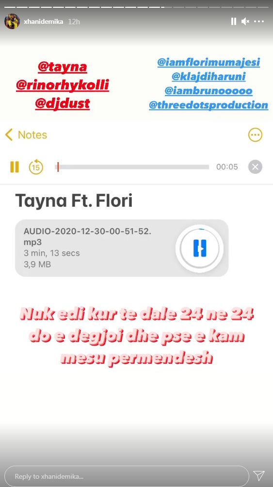 Flori Mumajesi në duet me Tayna, zbulohet data e publikimit 1 11 9