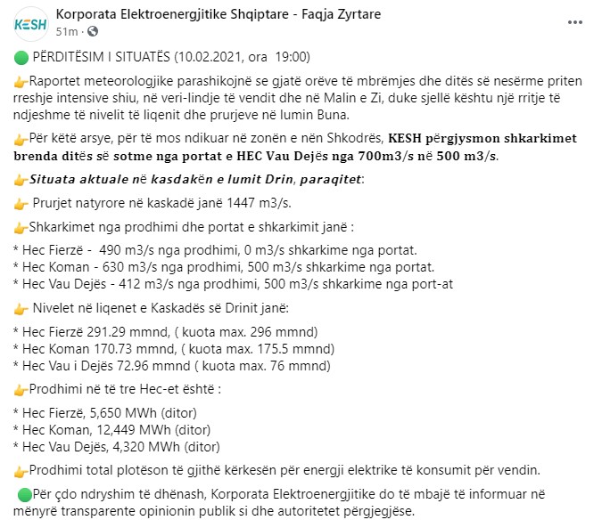 KESH: Sot në mbrëmje dhe nesër do të ketë reshje intensive shiu, ja zonat me risk 1 Screenshot 10