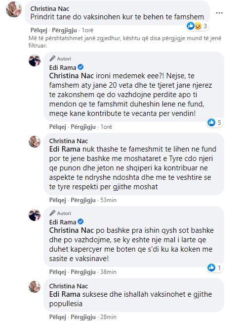 Vaksinimi i VIP-ave, Rama “sherr” me qytetarët: A kuptoni shqip?! Doza nuk janë domate, as qepë 1 rama1