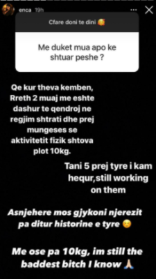 “Mos i gjykoni njerëzit pa ditur historinë e tyre”, Enca zbulon arsyen pse ka shtuar 10 kile për pak kohë 1 1 1