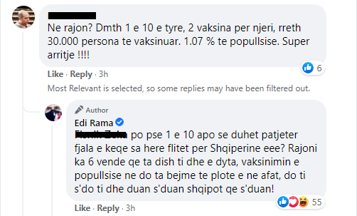 Qytetari i shkruan në “Facebook” se do të humbasë zgjedhjet, Rama gjen kohën dhe nuk e lë pa përgjigje 1 1 11