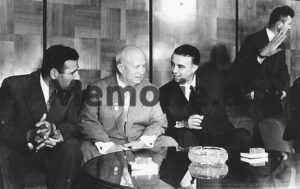 Enver Hoxha Mehmet Shehu dhe Nikita Hrushovi ne Shqiperi 1959