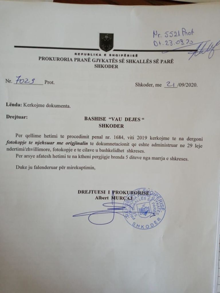 DOKUMENTET: Kandidati i PD-së në Shkodër, nën hetim nga Prokuroria për abuzim me detyrën 1 dok