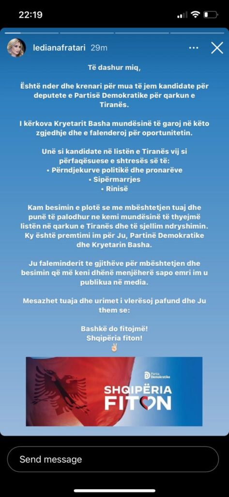 E 26-ta në listën e PD-së, Lediana Fratari: I kërkova Bashës të garoj në këto zgjedhje 1 vxb 2