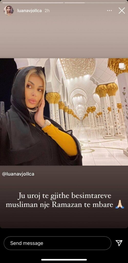 Luana Vjollca uron muajin e Ramazanit me një foto me mbulesë në kokë 1 1 37