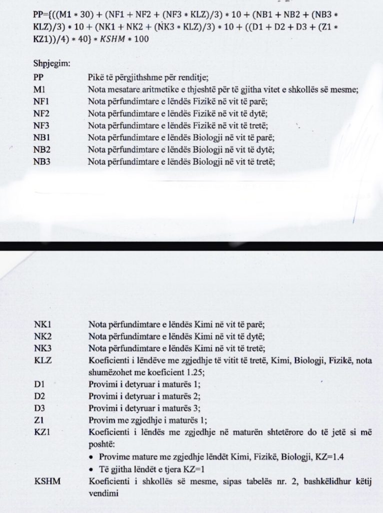 Mesatarja që duhet për të konkuruar në degët e Mjekësisë 1 Formula per fituesit tek Mjekesia 766x1024 1