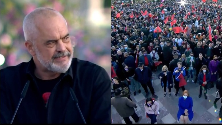 “Gëzuar fitoren!”, Edi Rama nga sheshi: Rekord historik. Jam krenar për shqiptarët që me urtësi kaluan një provë të madhe Rama 100