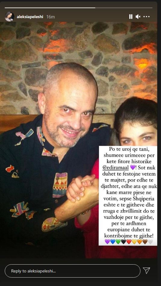 Vajza e Niko Peleshit nuk pret rezultatin final, uron Ramën me foton e disa viteve më parë 1 a 9