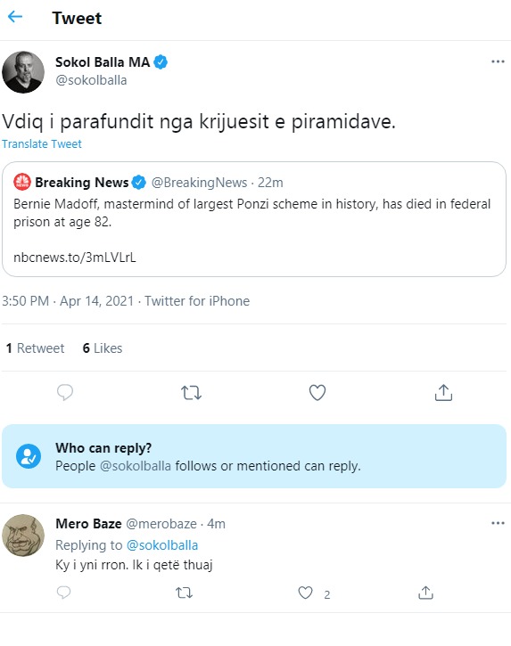 Vdes “babai” i skemave piramidale, Balla e Baze ironi me Berishën: Vdiq i parafundit… Ky i yni rron… 1 f58d450b c452 4319 880f ff5a12bf6a03 1