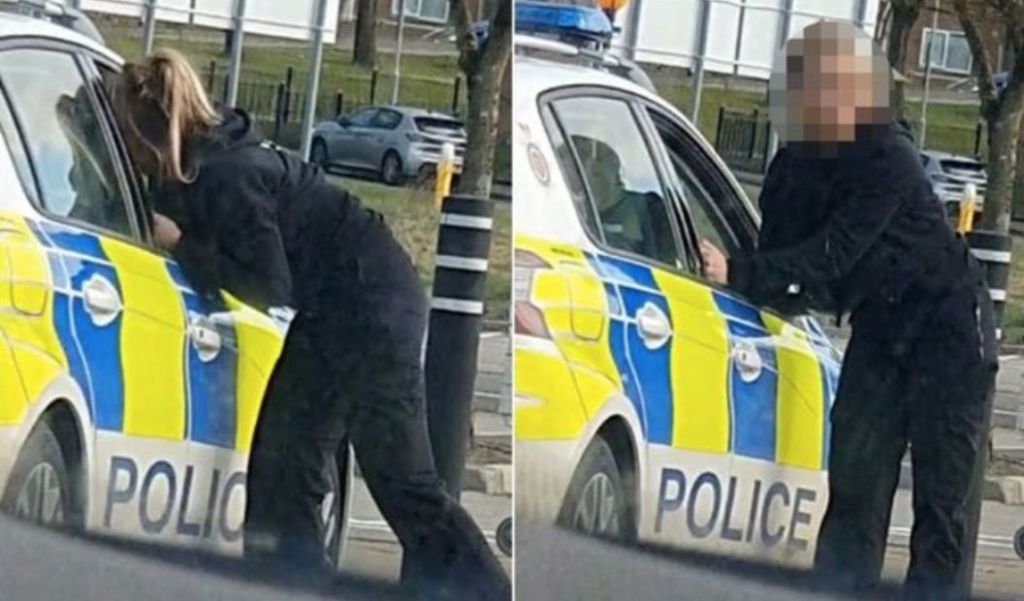 Dy oficerë policie kapen duke u puthur për 20 minuta në makinë o
