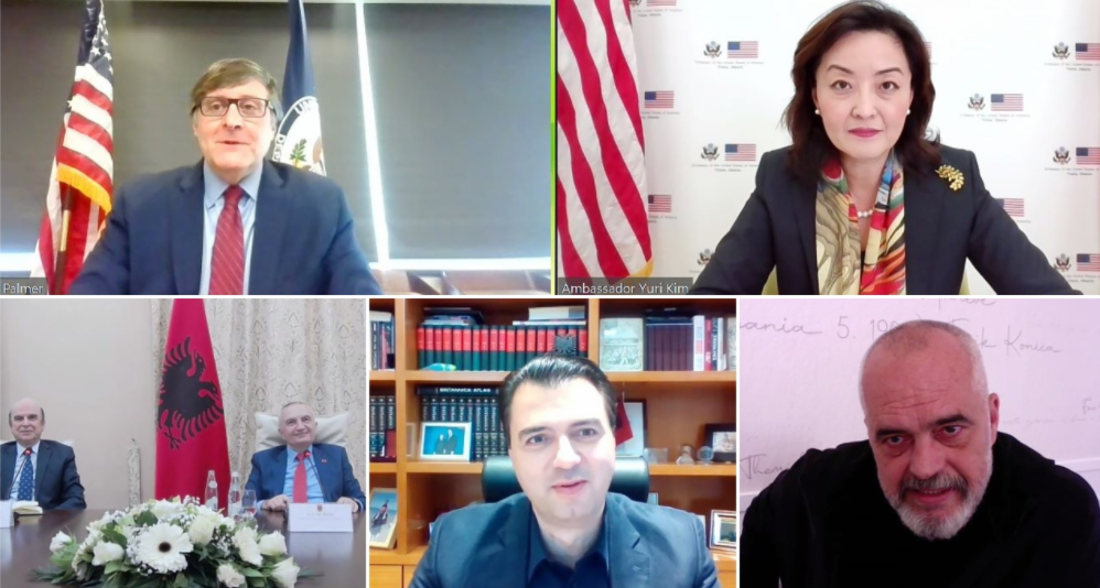 “Takimi” virtual me Palmer, ambasada: Udhëheqësit të sigurojnë zgjedhje të lira e të ndershme palmer 1