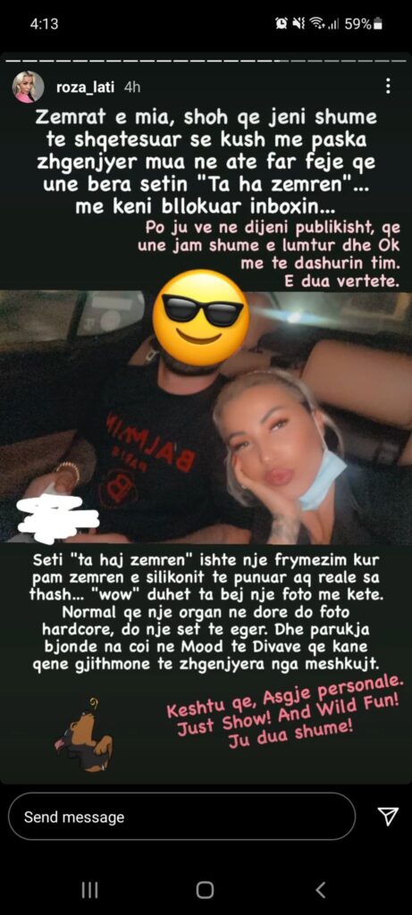 Pasi bëri lëmsh gjithë rrjetin, Roza Lati detyrohet të sqarojë marrëdhënien me të dashurin 1 1 13