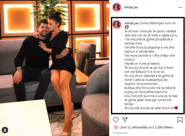 Shpat Kasapi feston ditëlindjen, Selvija e surprizon në mesnatë 1 640 0 608d01509cf18